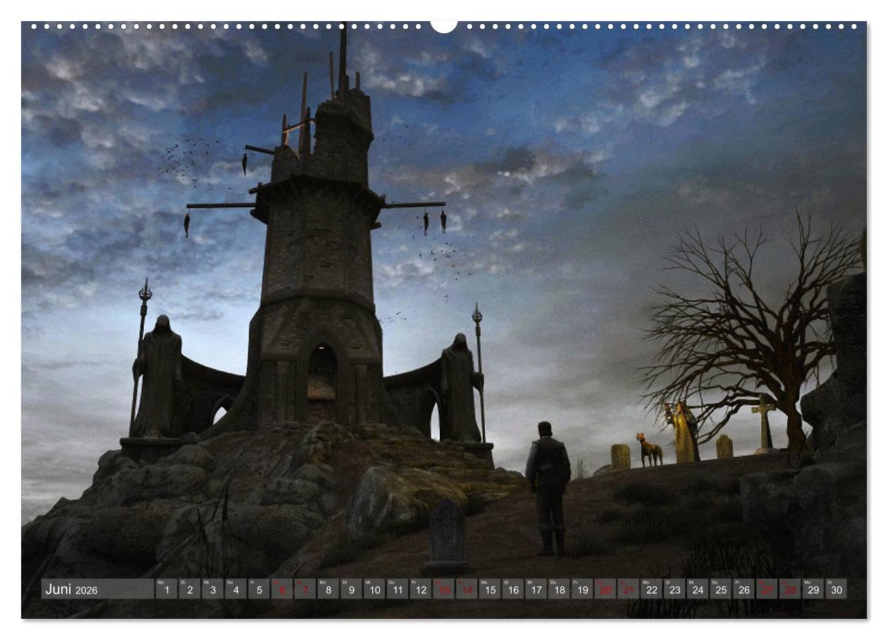 Helden, Drachen und Magie (Wandkalender 2026 DIN A2 quer), CALVENDO Monatskalender: 12 wundervolle Fantasybilder, die sie durch das Jahr begleiten. (CALVENDO Kunst)