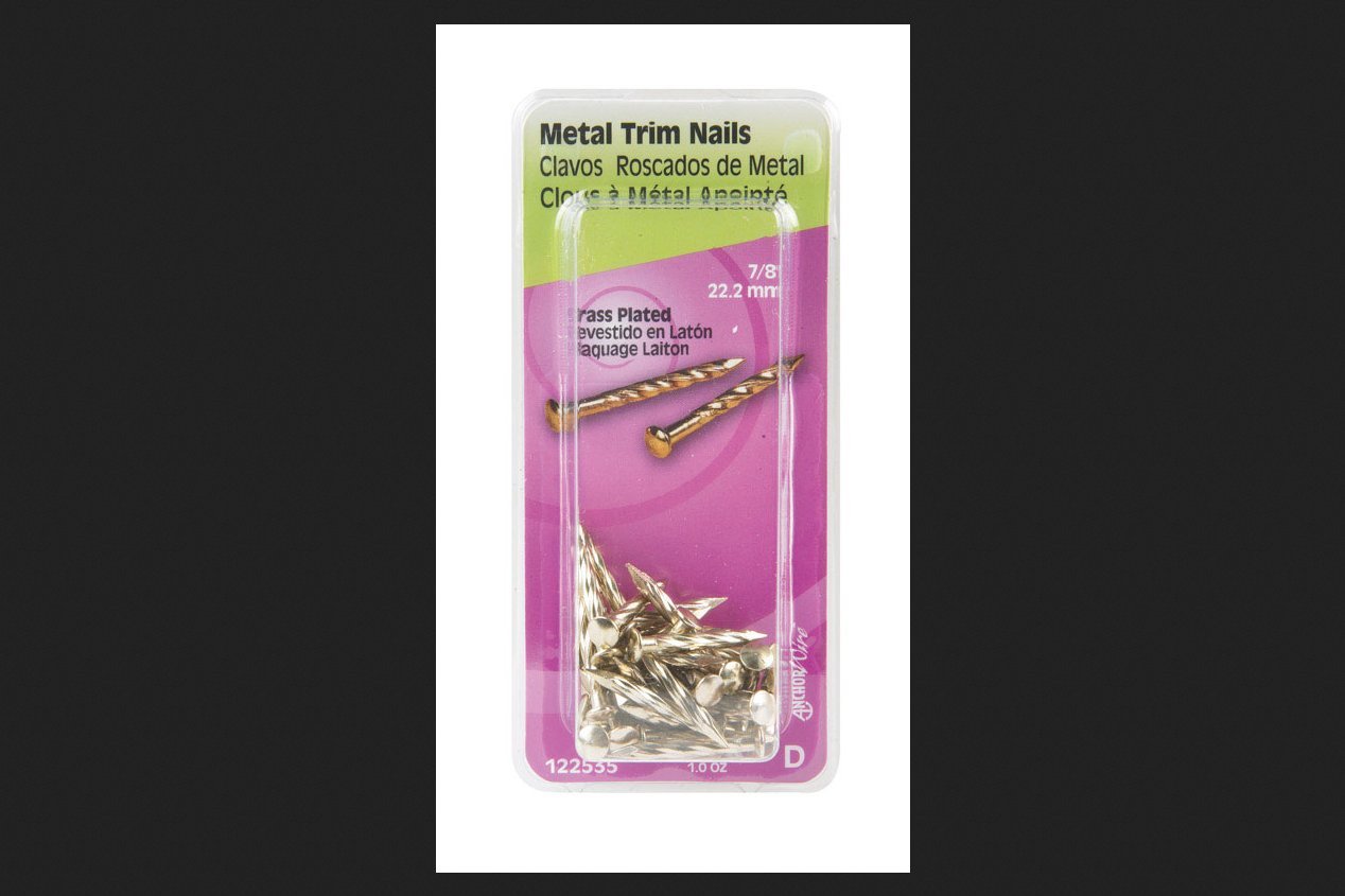 Hillman 7/8 in. L Trim Brass-Plated Steel Nail Annular Ring Shank Flat