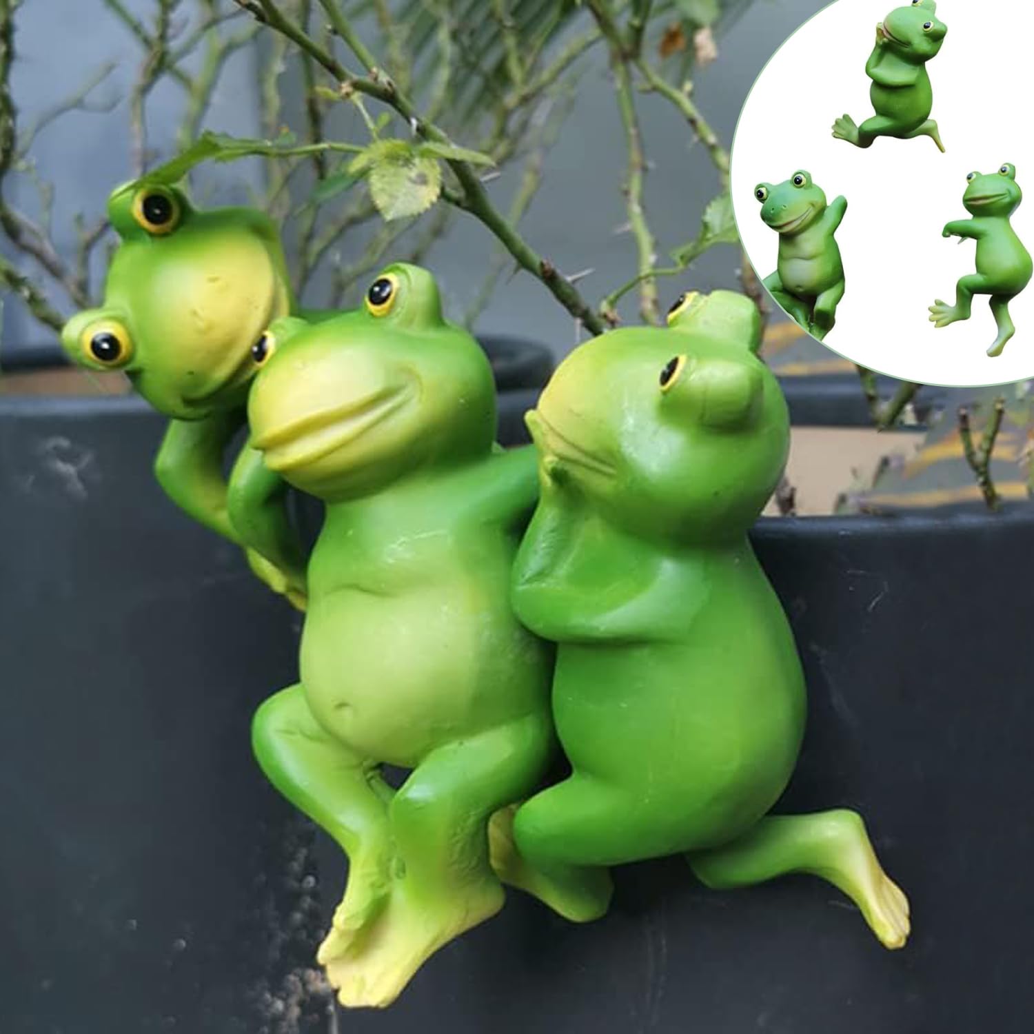 Blümelhuber Figura di rana – rana decorativa da giardino – gioco d'acqua – decorazione da giardino – laghetto da giardino