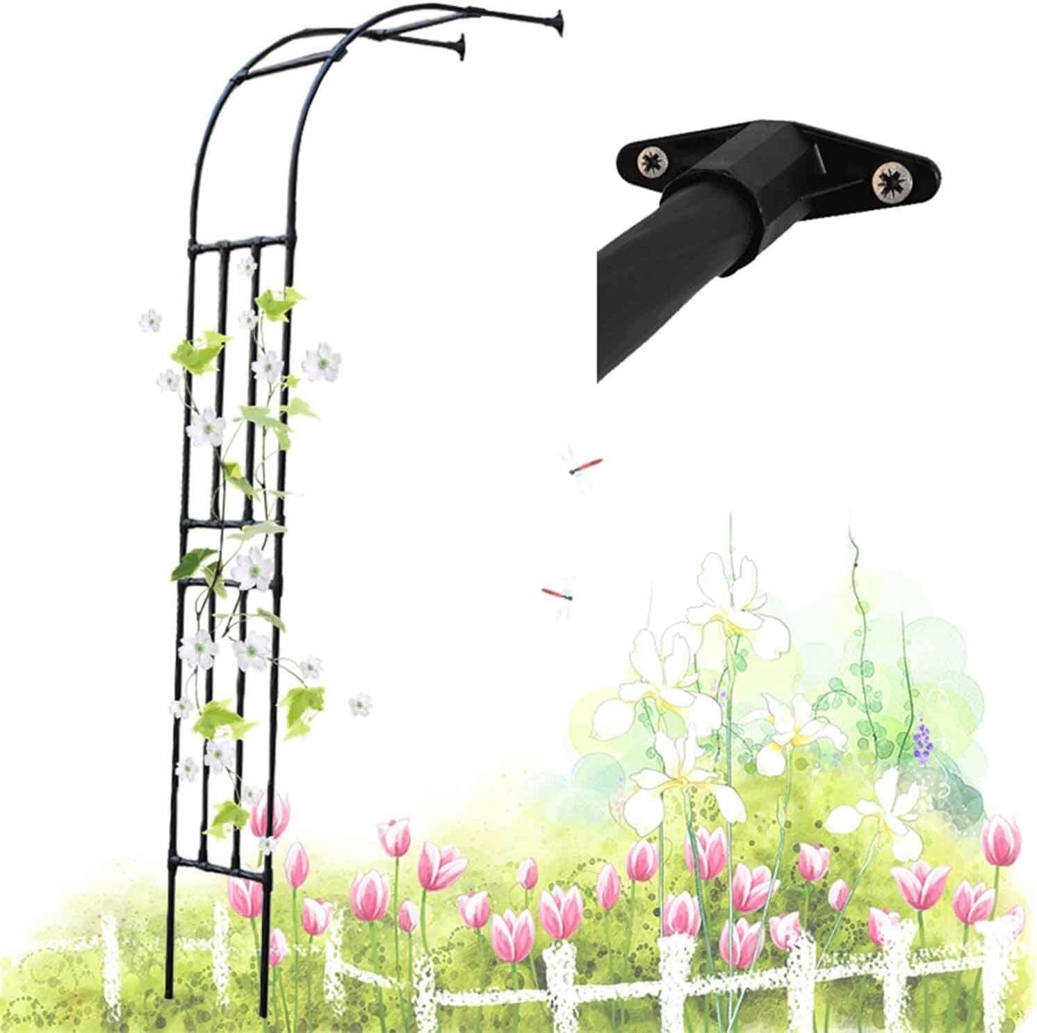 Arco da Giardino in Legno con cancello, Robusto pergolato, Facile da