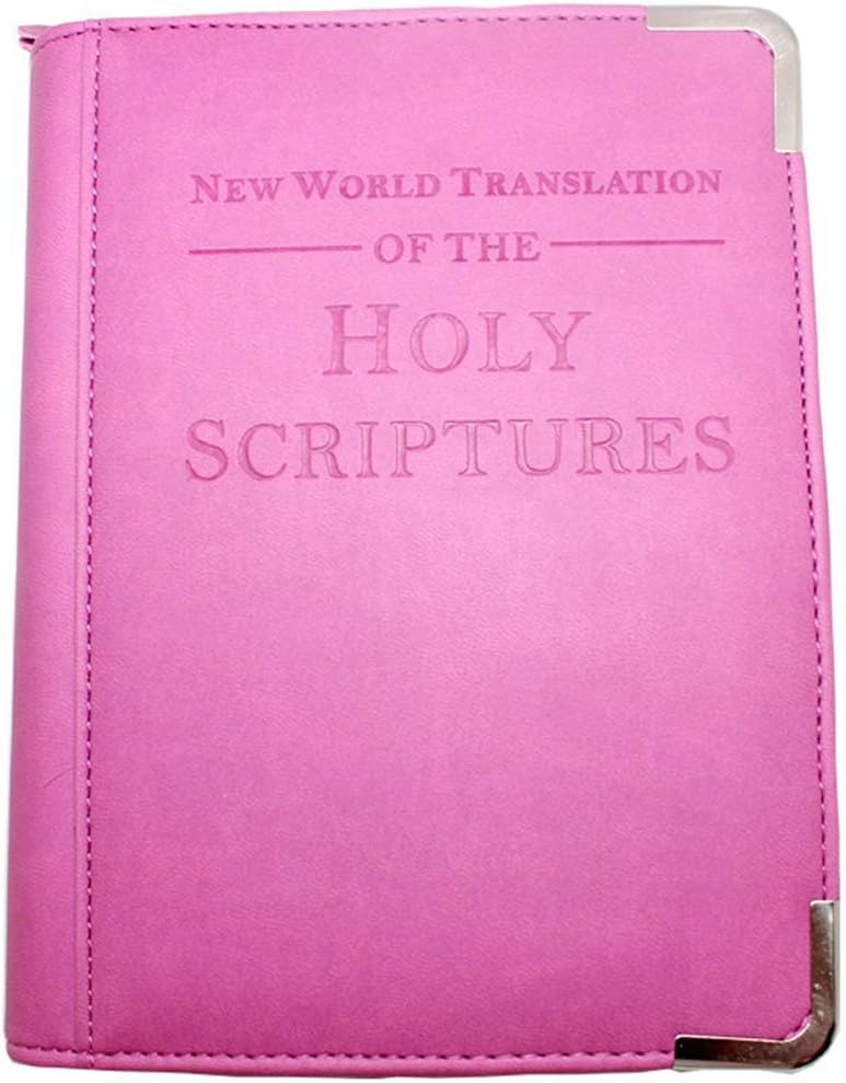 Boer INC Leather Bible Cover for Men PU Leather Cover for Small, Medium, Large Bibles Perfect Gift for Christian (Rose Red)
