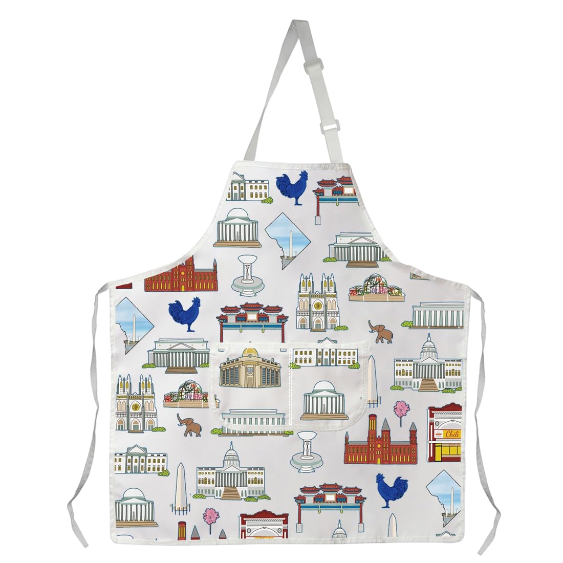 WSNANG Washington D.C Apron with Pocket Kitchen Cooking Apron Washington D.C Souvenirs Apron Washington D.C Travel Gift
