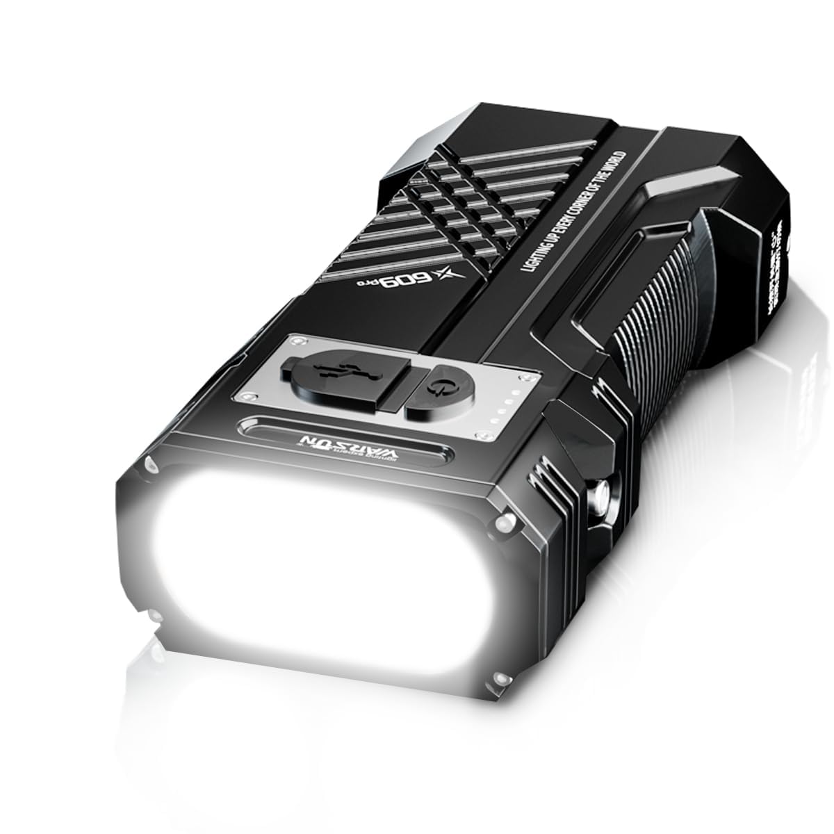 WARSUN Powerful Torch 10000LM High Lumens, Super Bright Rechargeable LED Torch with 3 Lighting Modes, Portable Flashlight for Camping, Home, Emergency