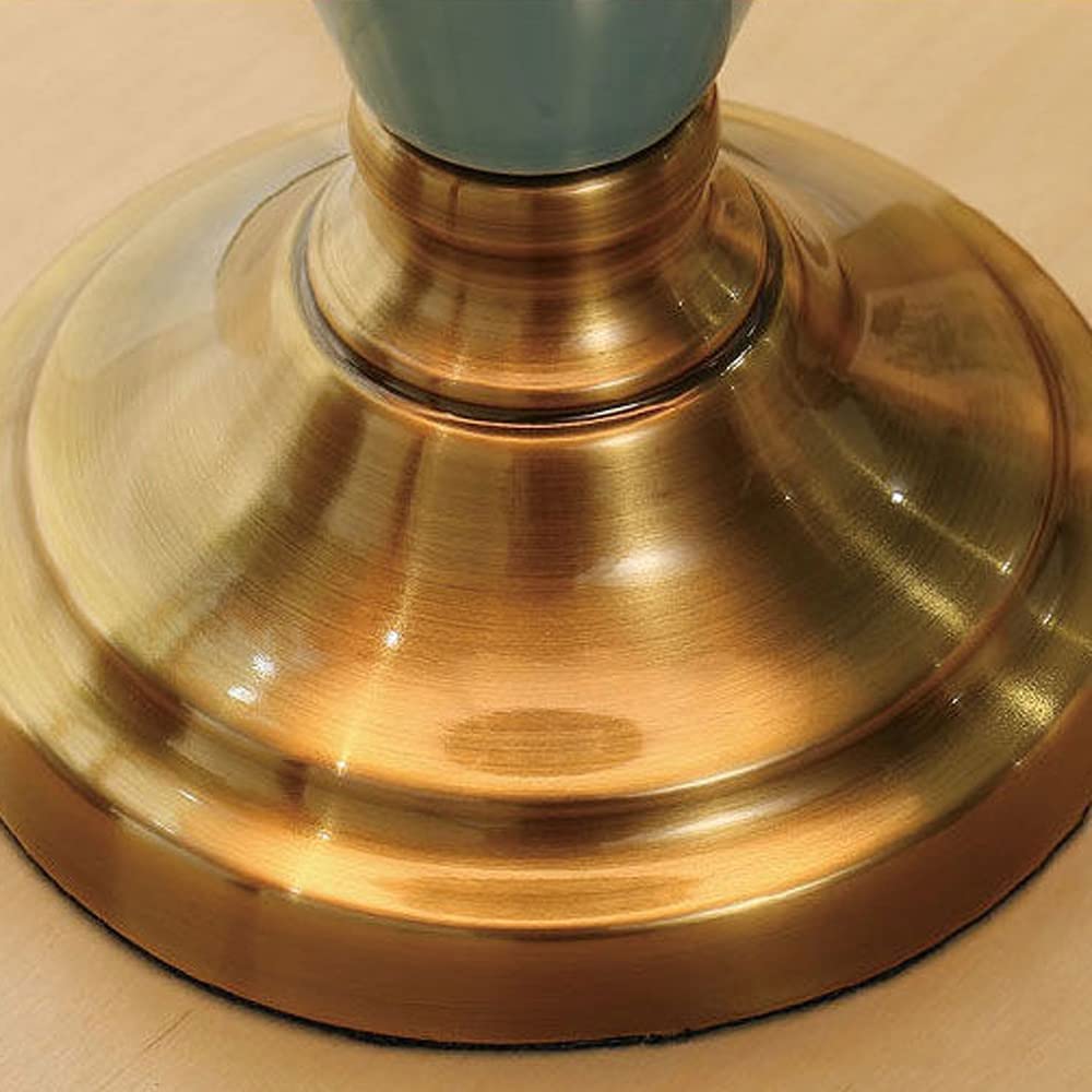 Lampa dekoracyjna Lampka nocna Ceramiczna Ceramiczna Metalowa Lampa Stołowa 20.9 "Lampa Nocna Nocna Abażur Z Tkaniny Do Salonu Sypialnia Stół Na Książki Oświetlana dekoracja (Size : Remote Control Sw