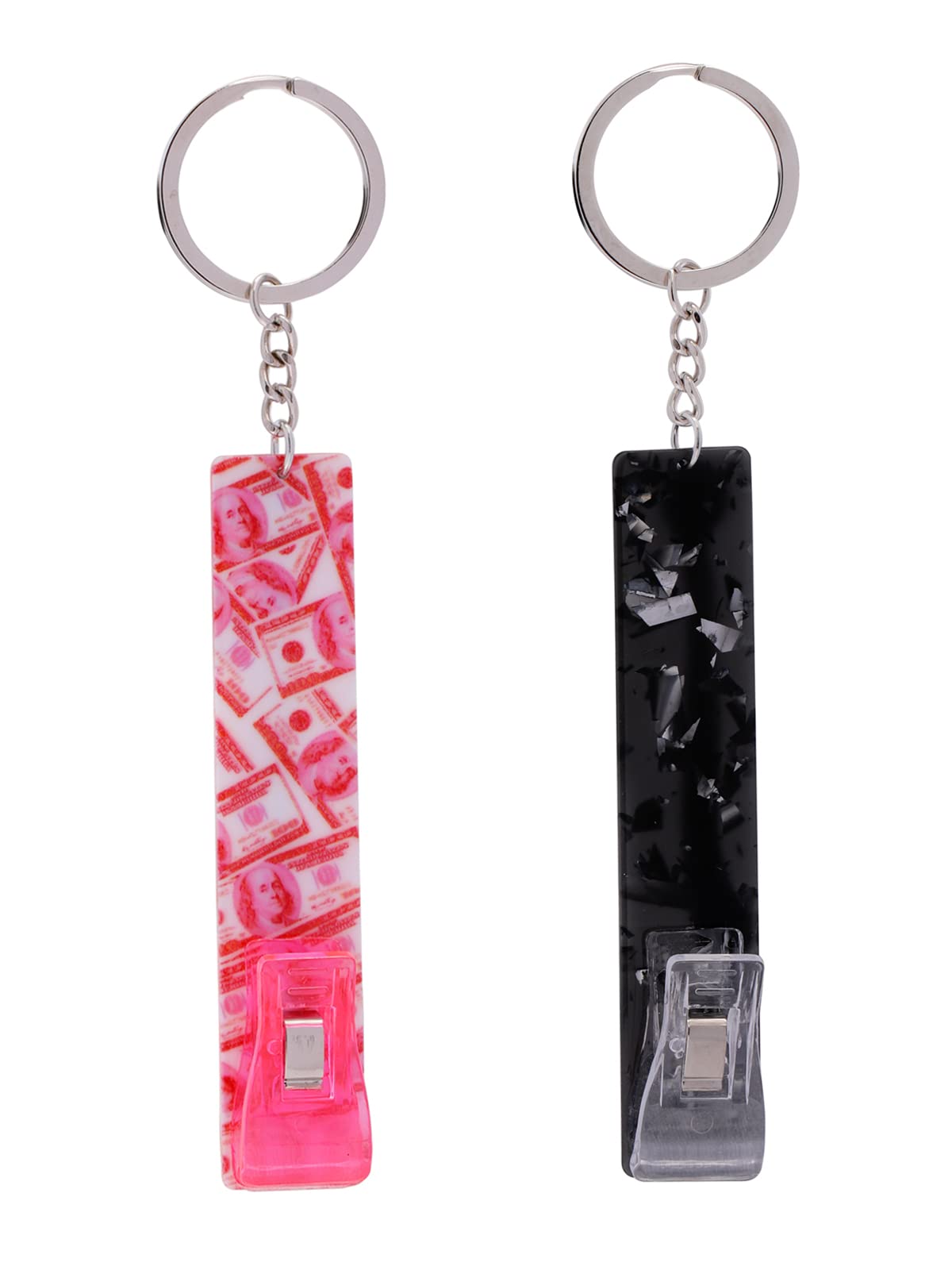 RajputanaRajputana 2 Pcs Multiple Choice Card Grabber For Long Nails, New Upgrade Atm Credit Card Debit Long Nail Clip Keychain