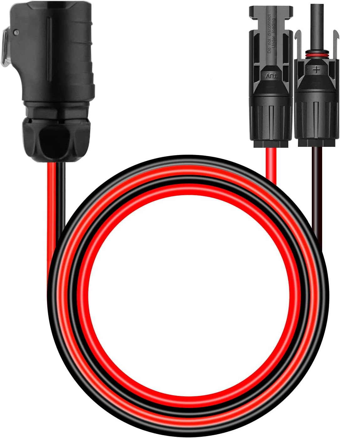 10AWG 2 Pin Power Industrial Circular Connector to Solar Cable Adapter for Solar Panel Suitcase and More - 3.3ft/1m (10AWG)