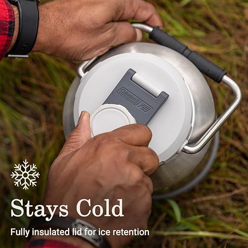 Miniatura 3 de Coleman Pro Heavy-Duty Insulated Gallon Water Jug, Leakproof Portable Jug for Rugged Use, Durable Steel Water Bottle