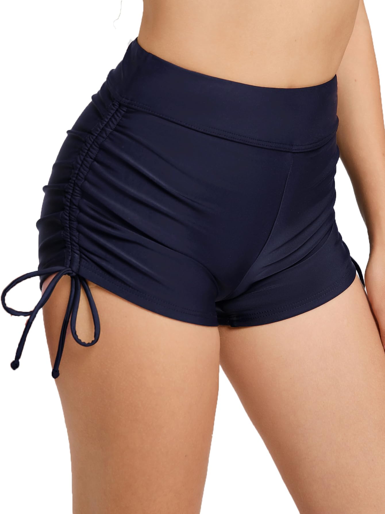 Danga bay Womens Swim Shorts High Waisted Tie Board Shorts Bathing Suit Bottoms Tummy Control Swimsuit with Liner