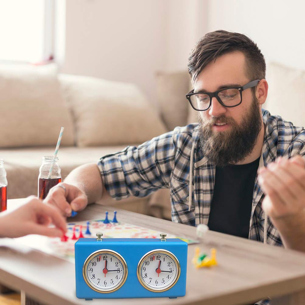 GMWD Timer per scacchi, orologio professionale per scacchi, orologio analogico per il conteggio alla rovescia, timer internazionale per gli scacchi, per tornei, giochi da tavolo, competizioni