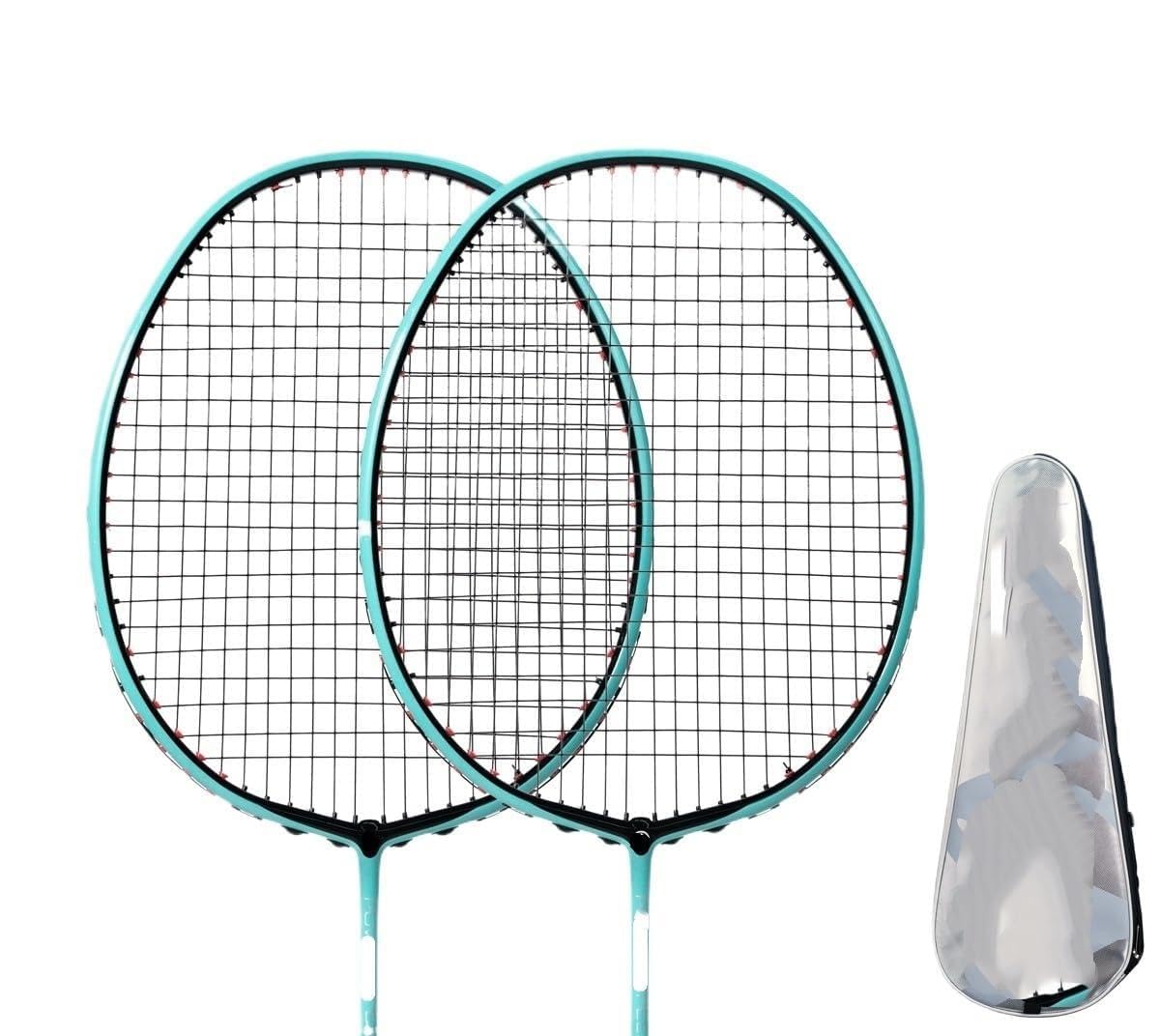 Badminton Set Racchetta da Badminton in Fibra di Carbonio e Lega Titanio 4U 85g Attrezzatura Sportiva Allenamento
