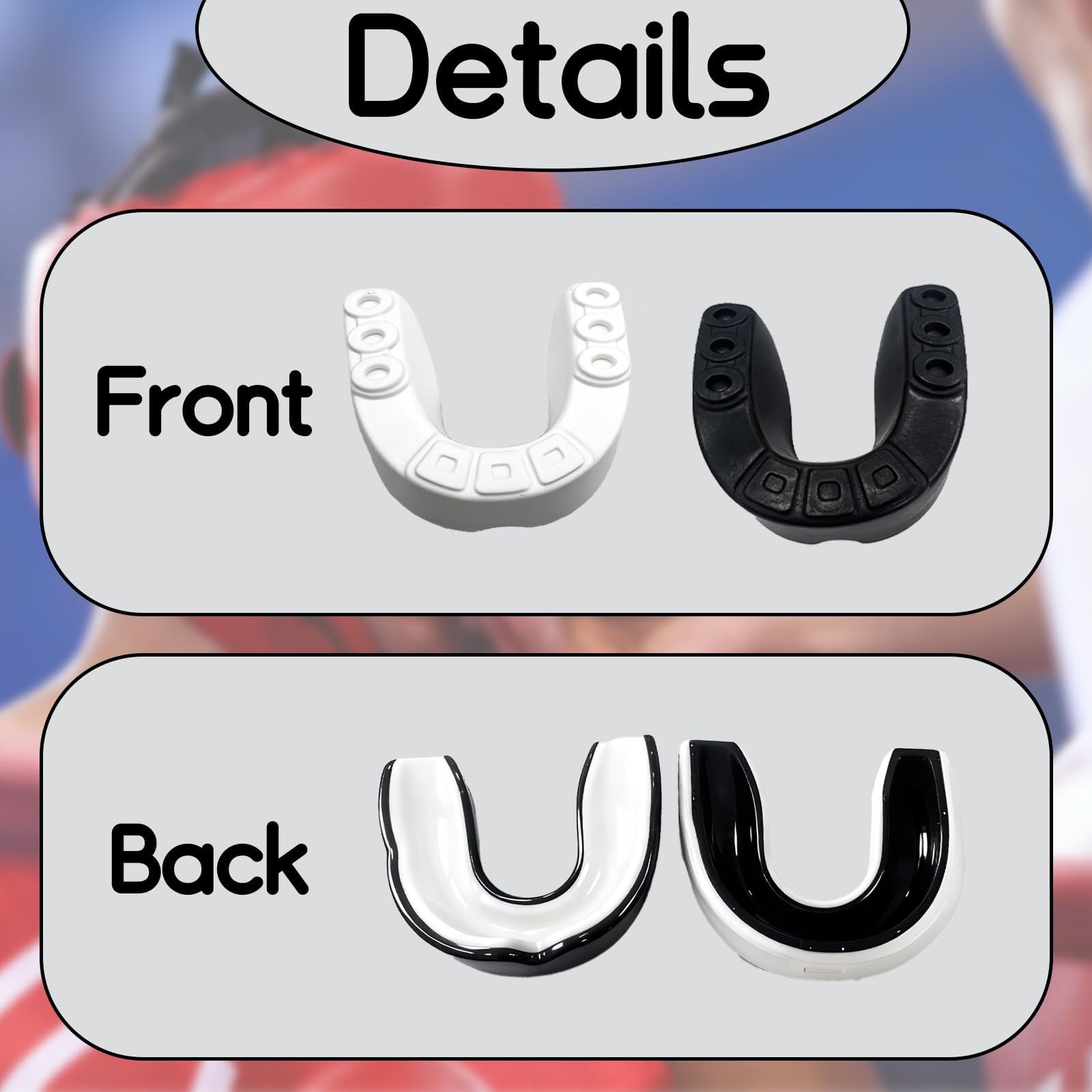 Protège-dents enfants 5-8 ans – 2 pièces, protège-dents de sport idéal pour rugby, boxe, MMA, hockey et football – Confort, protection et ajustement optimal, ﻿Idéal pour une variété de sports actifs