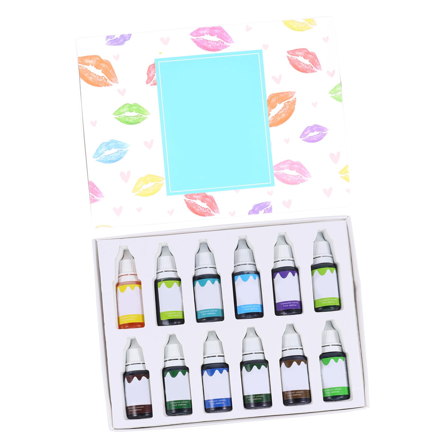 Selbstgemacht Lipgloss Pigment 12 Stück mit Vitamin C, Weiß