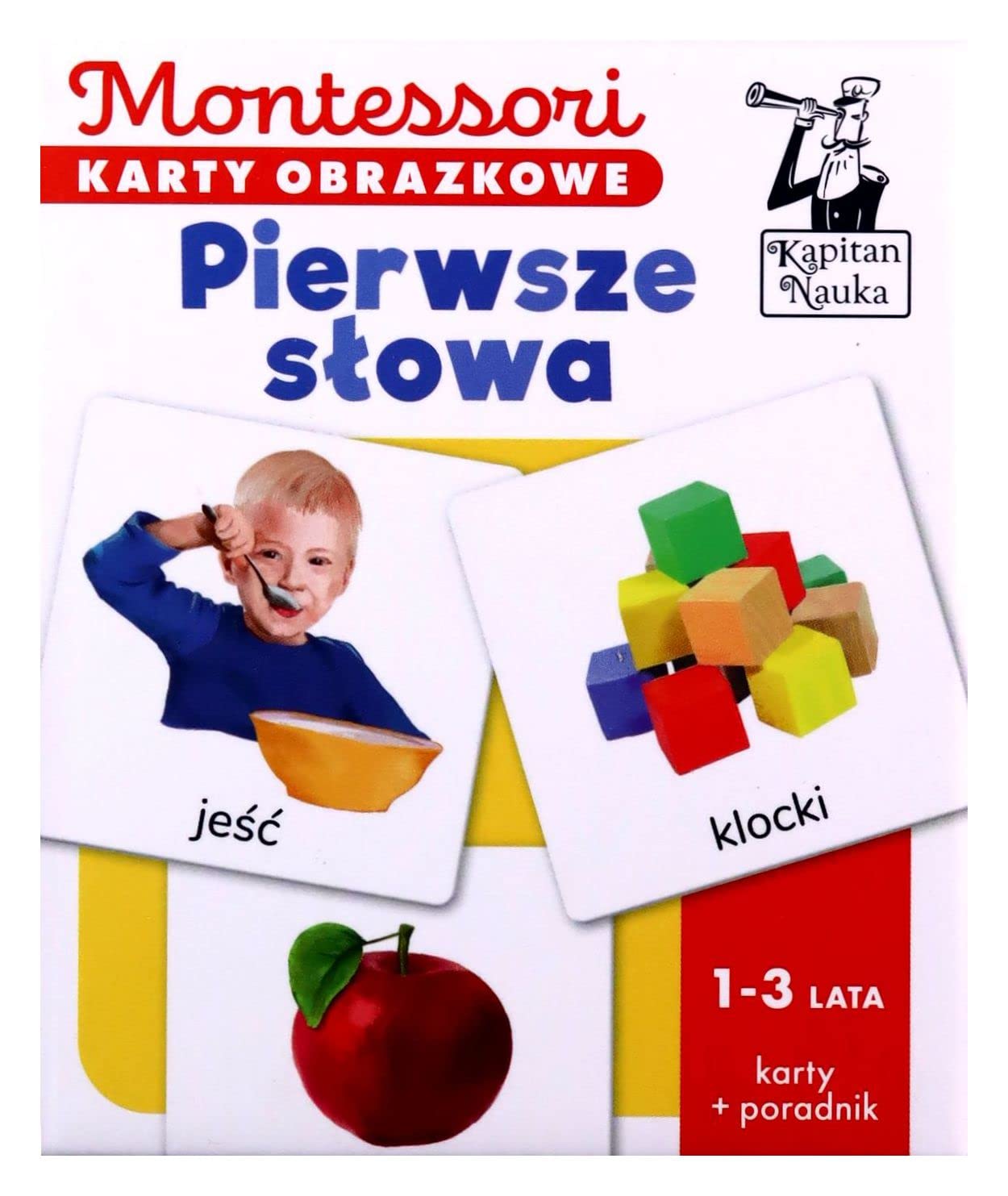 Montessori. Karty obrazkowe Pierwsze słowa (1-3 lata). Kapitan Nauka