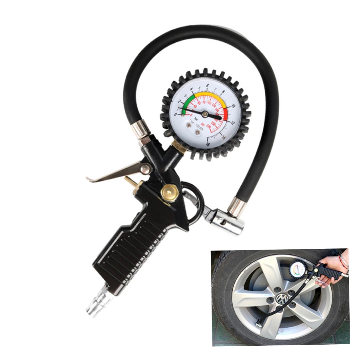 Unomor 220 Tire Pressure Gauge Car Air Pressure Gauge Tire Gauge for Car