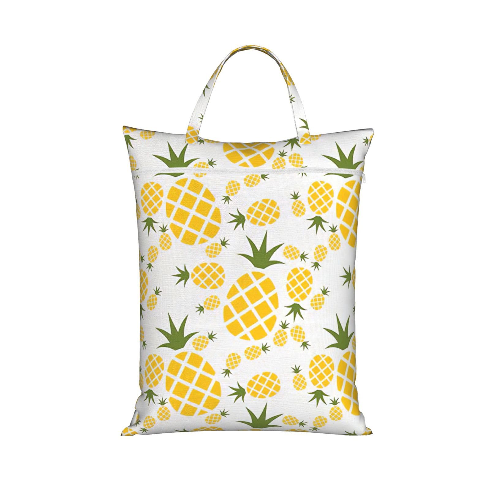 Pphgut 1 Pc Pineapple. Print Travel Laundry Bag Portable Dirt Clothes Bags Daily Hiking Camping Vacation