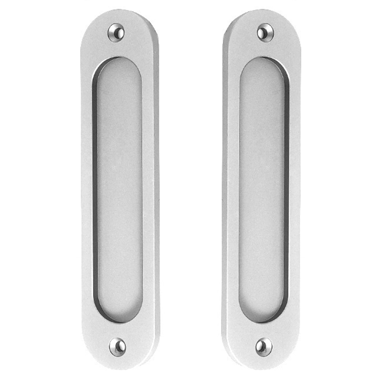 Shyyoulqe Yaguang 2Pcs Zinc Alloy Sliding Door Handles For Glass Cabinets, Modern Embedded Pulls With Easy Installation, Hardware Simple Wardrobe Sliding Door Embedded Handle