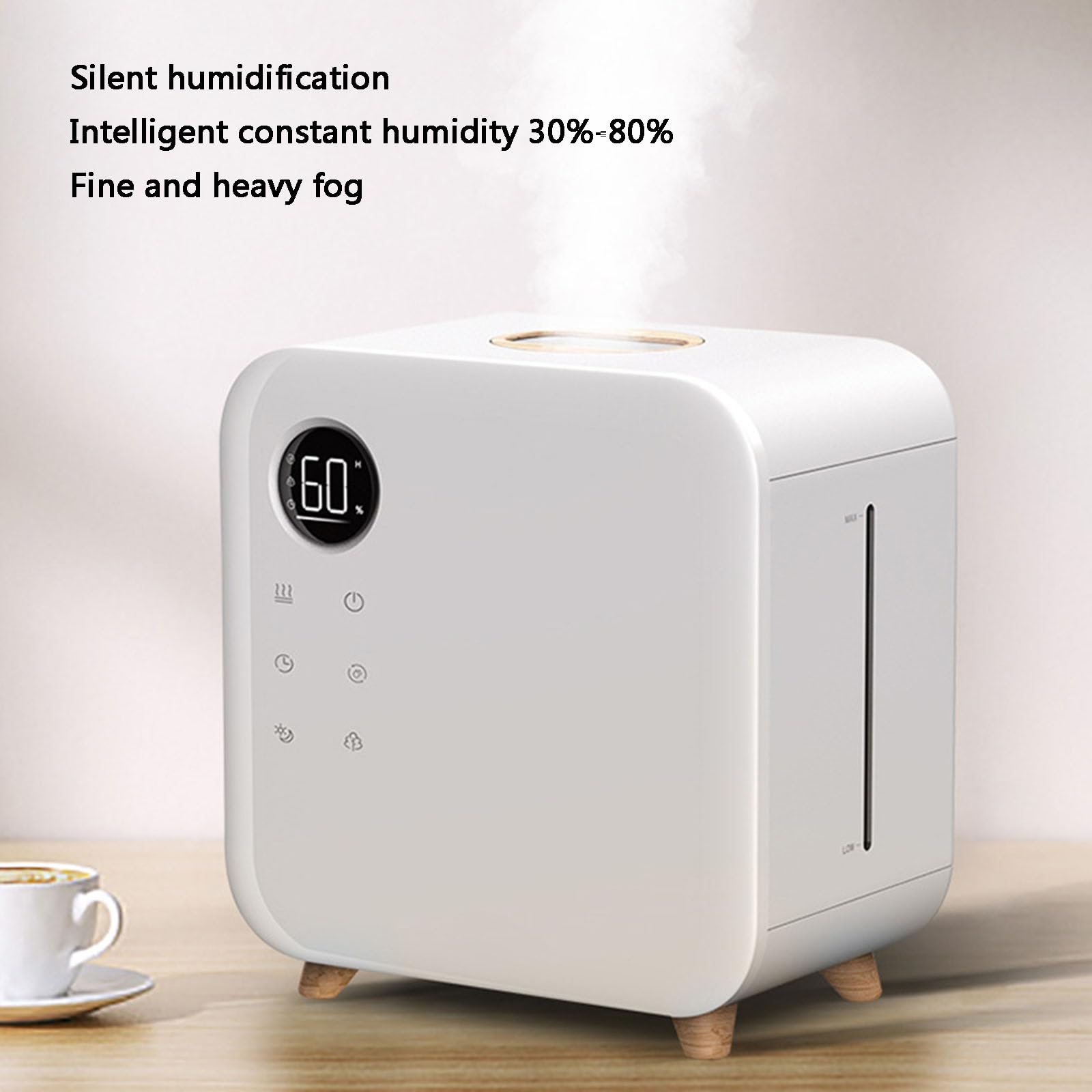 Humidificadores para Habitaciones Grandes, Humidificador Ultrasónico De 5,5 L con Vapor Frío Y Llenado Superior, Máquina De Aroma Inteligente, con Control Remoto, Temporizador De Soporte