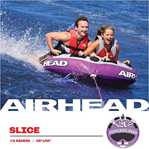 Airhead Slice | 1-2 Rider Towable Tube For Boating, Purple And Black (Ahsl-4W) #TOP2