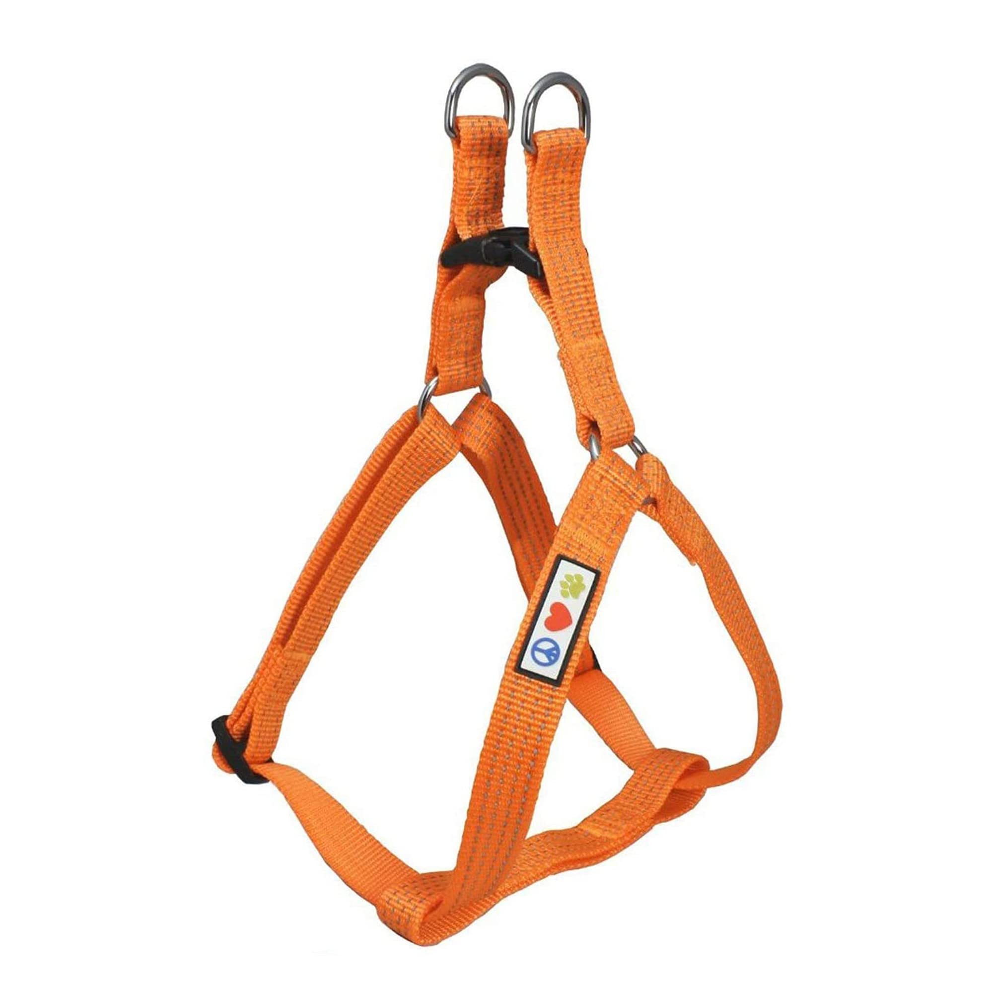PawtitasExtra Small Dog Harness Reflective Dog Harness Adjustable Puppy Harness XS Orange Dog Harness