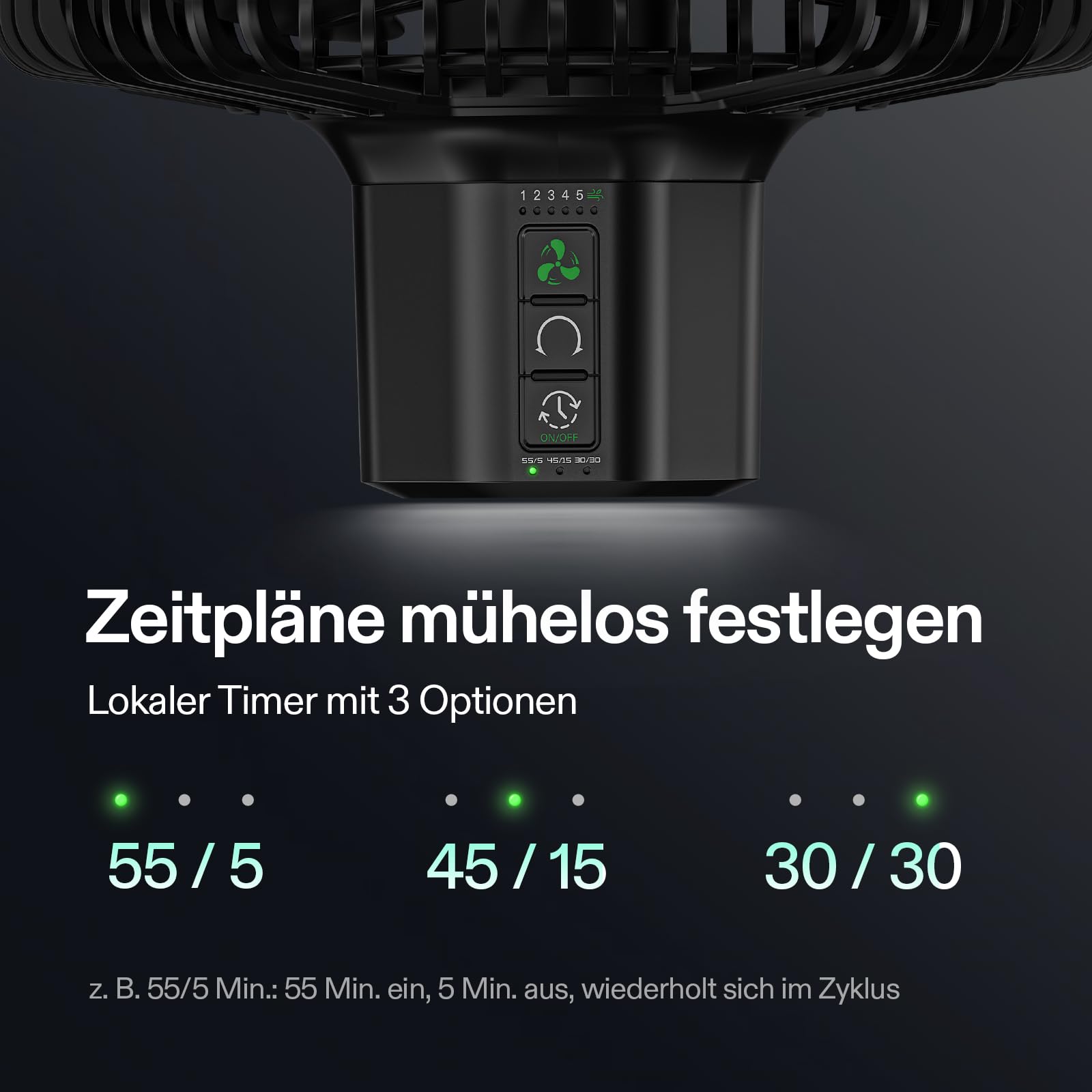 VIVOSUN E6 Gen2 Grow Ventilator Oszillierend Leise Klein for Growzelt, 10 Geschwindigkeiten & 2 Modi, EC-Motor, Clip Ventilator Klemmbar Mini Fan für Growbox, IP54, Timer,APP/WiFi Steuerung Schwarz