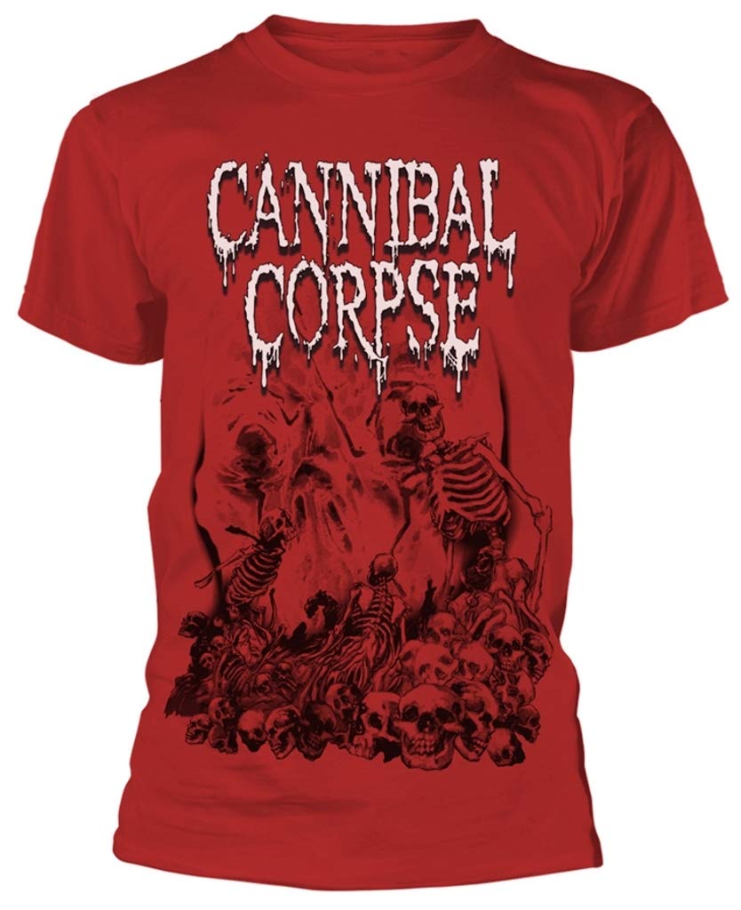 Cannibal Corpse MerchCannibal Corpse 'Pile of Skulls 2018' (Red) T-Shirt