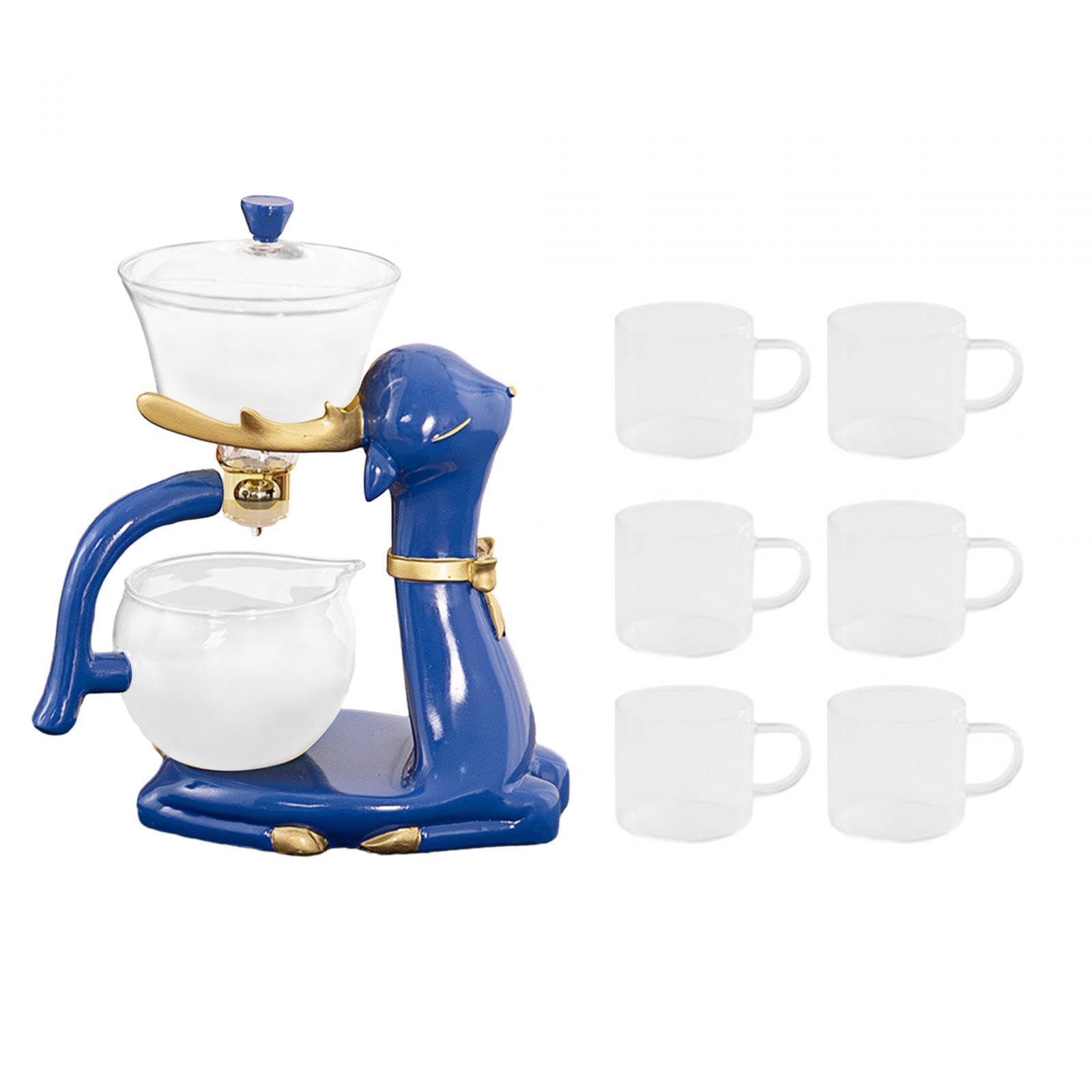 Semi Automatic Glass Teapot Drinkware for Tea House Daddy Gift Birthday Gift Blue|Collectibles| Kitchen & Home| Dinnerware & Serveware| Teapots & Tea Sets-image-47