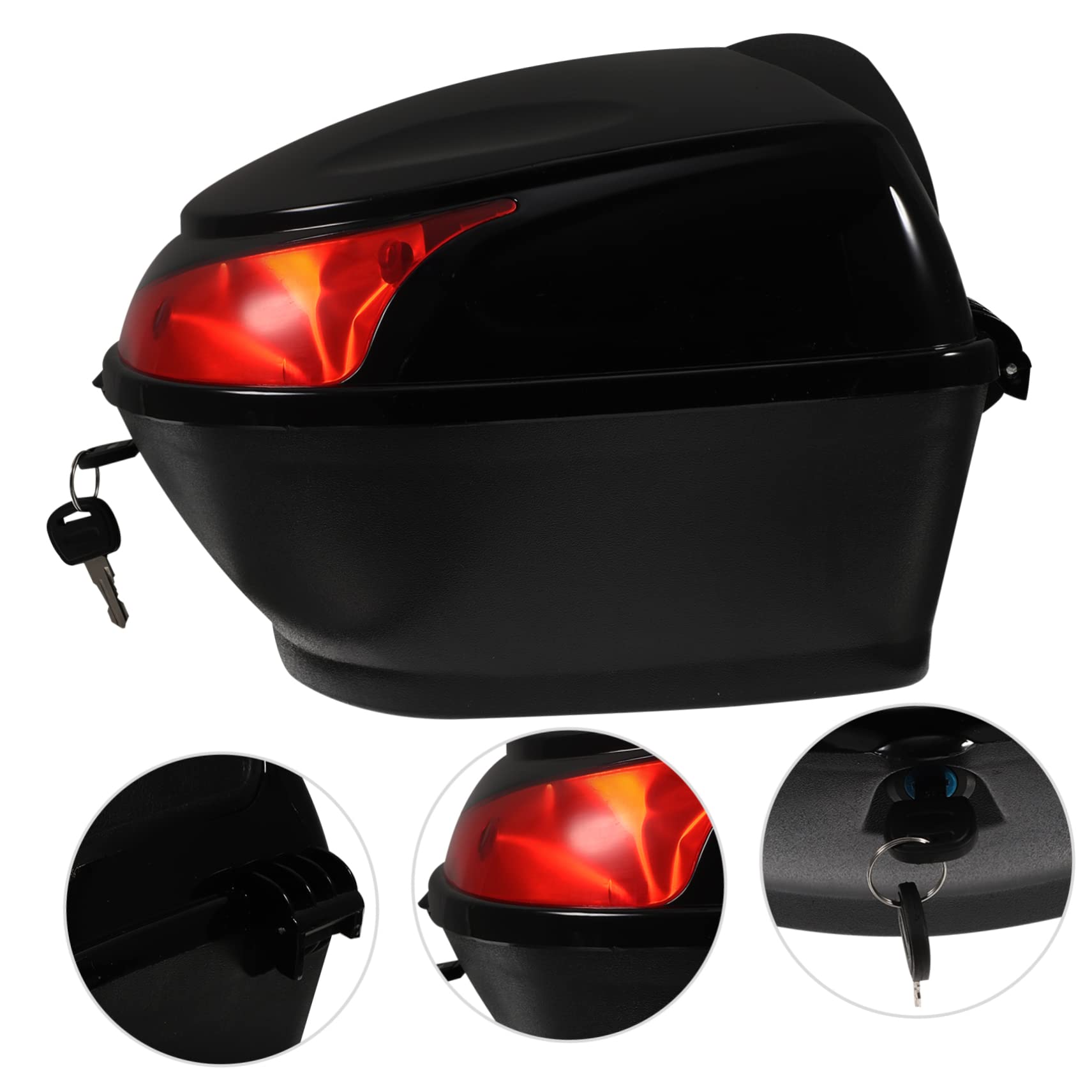Motorrad Hecktasche Schwarz aus Pp mit Montagesatz