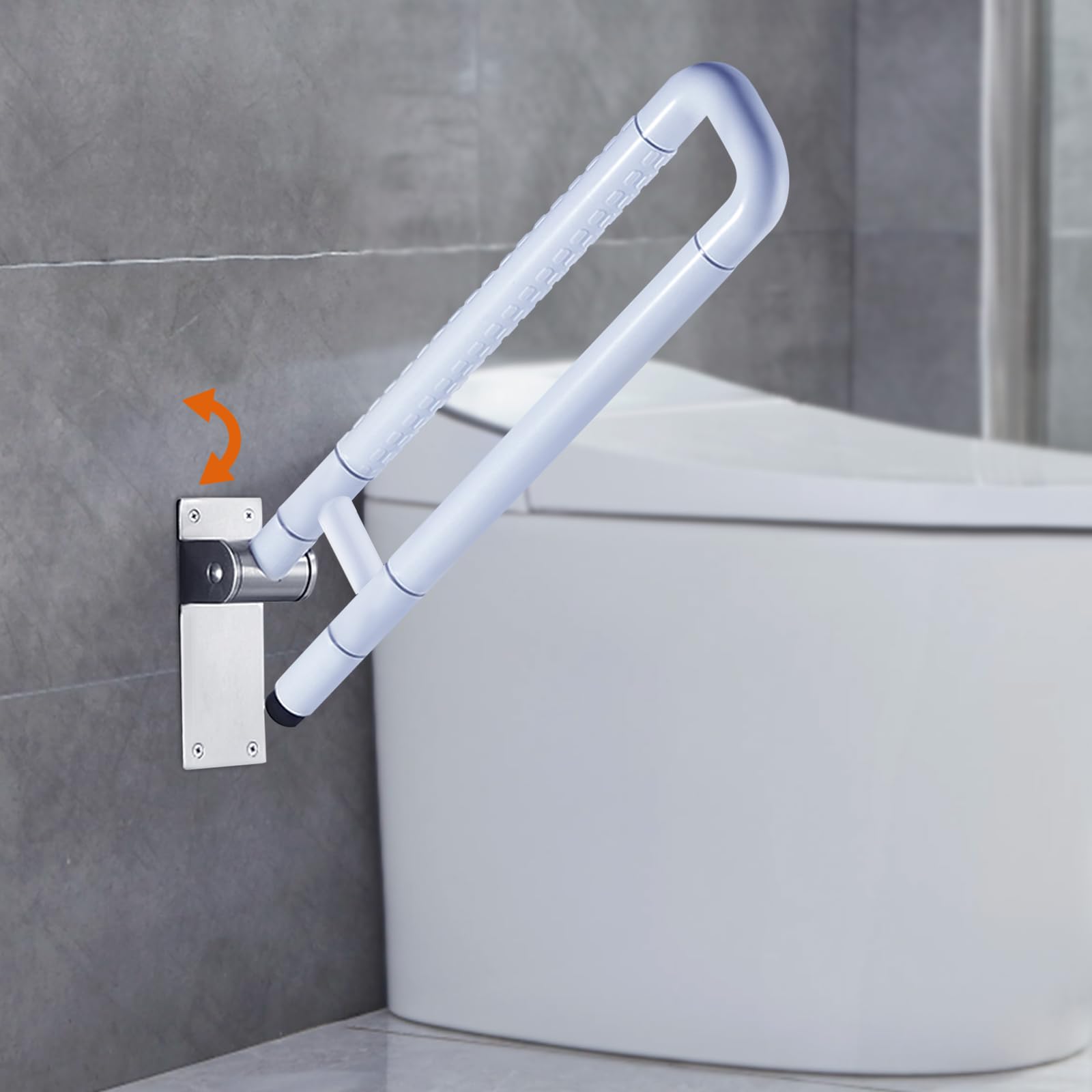 Asidero plegable para personas mayores, 60 cm | Soporte para aseo | Mango plegable antideslizante | acero inoxidable