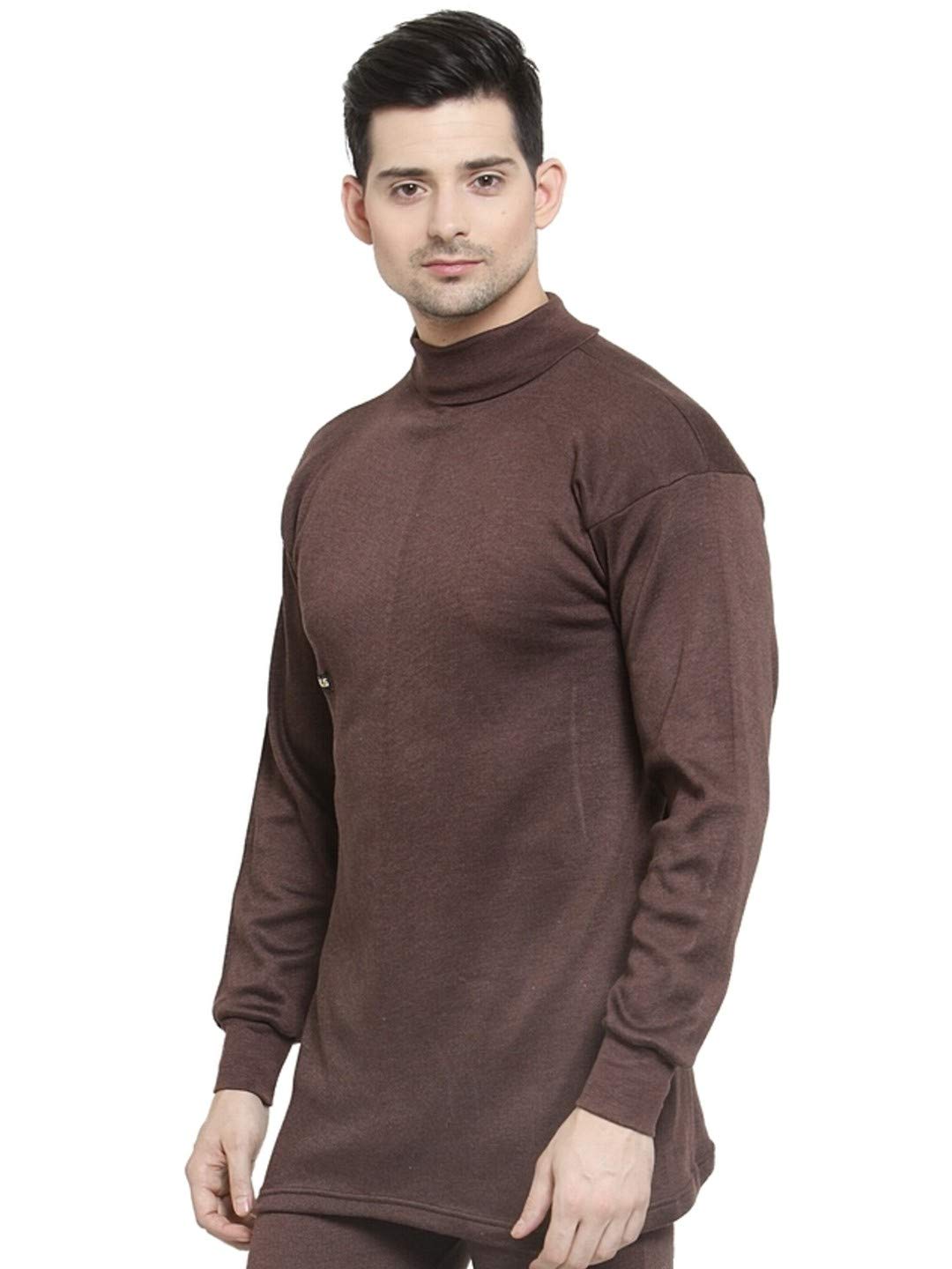UZARUS Men's Cotton Thermal Top Brown 1