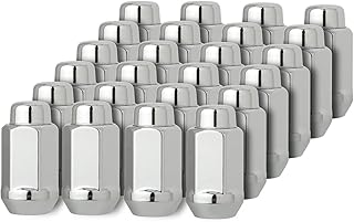 DPAccessories 24 Chrome 14x1.5 Closed End XL Bulge Acorn Lug Nuts - Cone Seat - 22mm Hex D3618-2305/24