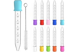 Pipette Dropper in 10 Fun Colors, 5ml Plastic Pipette Set