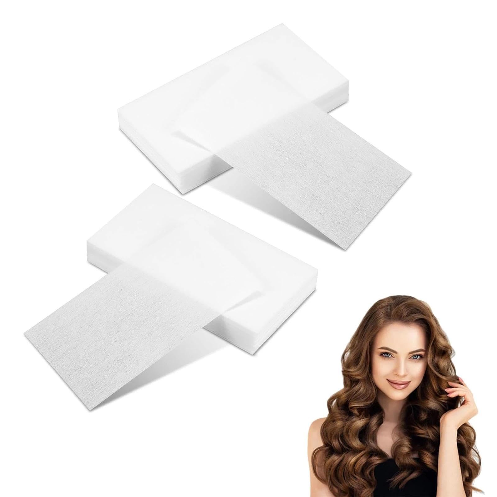 200 papeles desechables para permanentes de salón, papel permanente de salón, kit de permanente de pelo no tejido para rizar y colorear, para permanentes frías y calientes, tienda de cabello