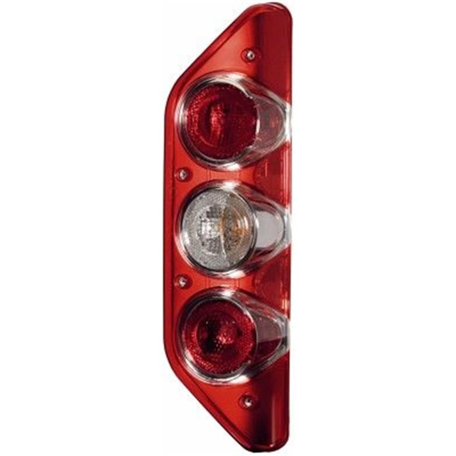 HELLA Rückleuchte - Caraluna Modular - Glühlampe - 12V - Anbau/geschraubt - ECE - Lichtscheibenfarbe: rot/glasklar - Stecker: Flachstecker - rechts - Menge: 1 - 2VP 343 520-021 | 2VP 343 520-021, Heckleuchte