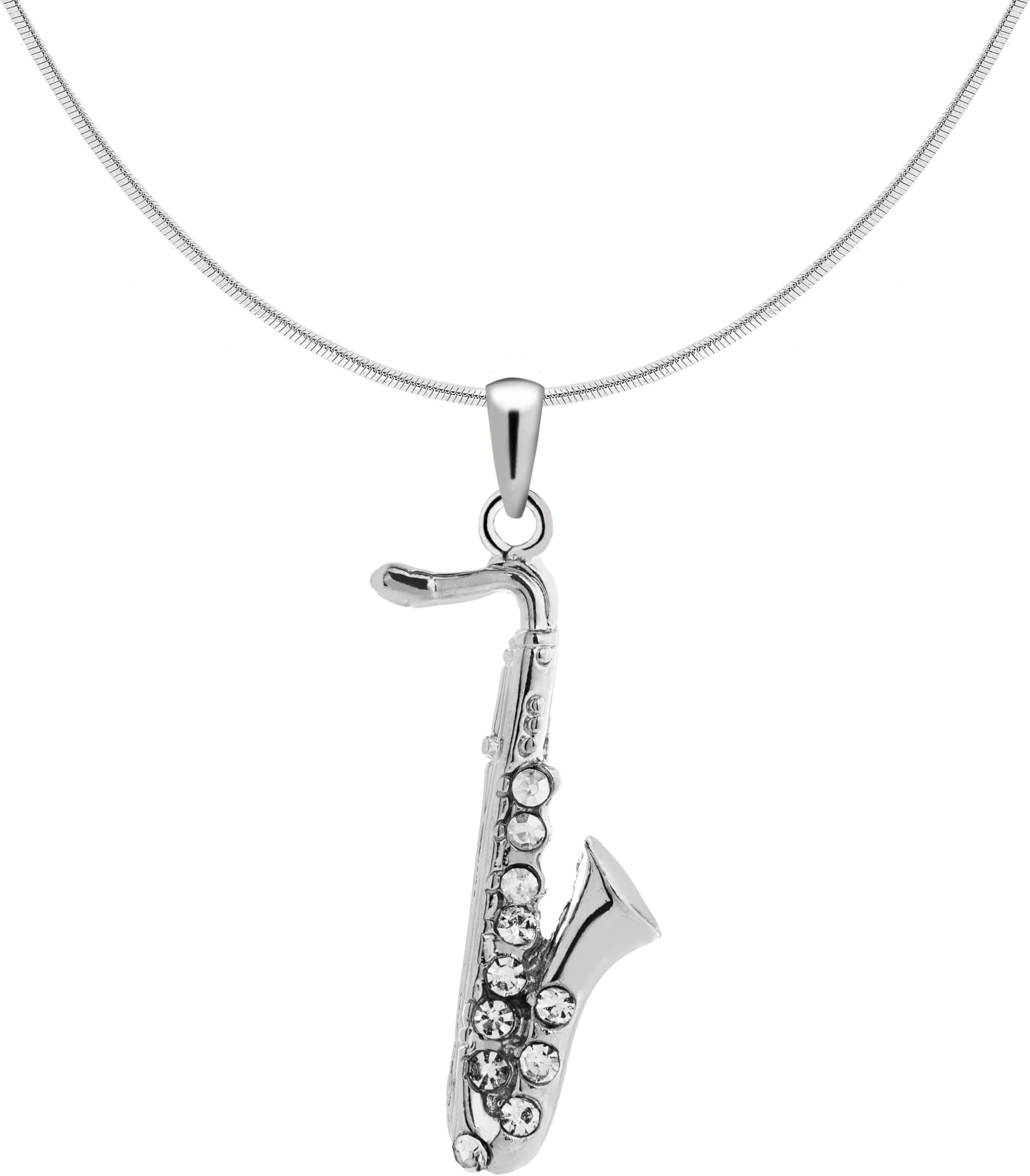 Silver Plated Woodwinds Musical Instrument Necklace