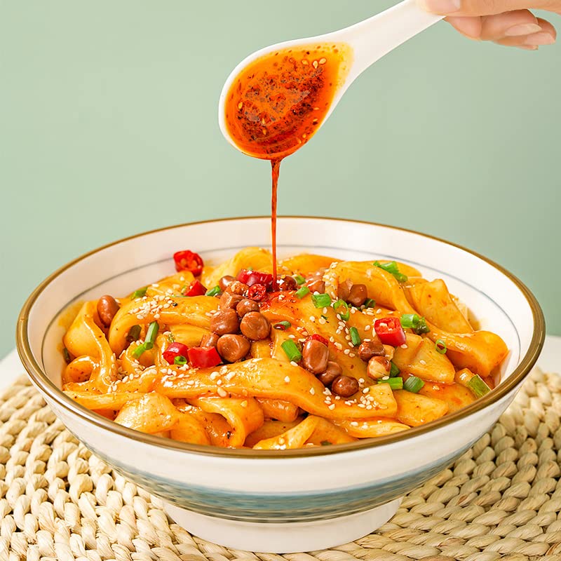 Miniatura 3 de Hotpot Fideos anchos KuanFenTiao, fideos de vidrio de batata, fideos de arroz de cristal masticables, fideos picantes y picantes, sin gluten, fideos