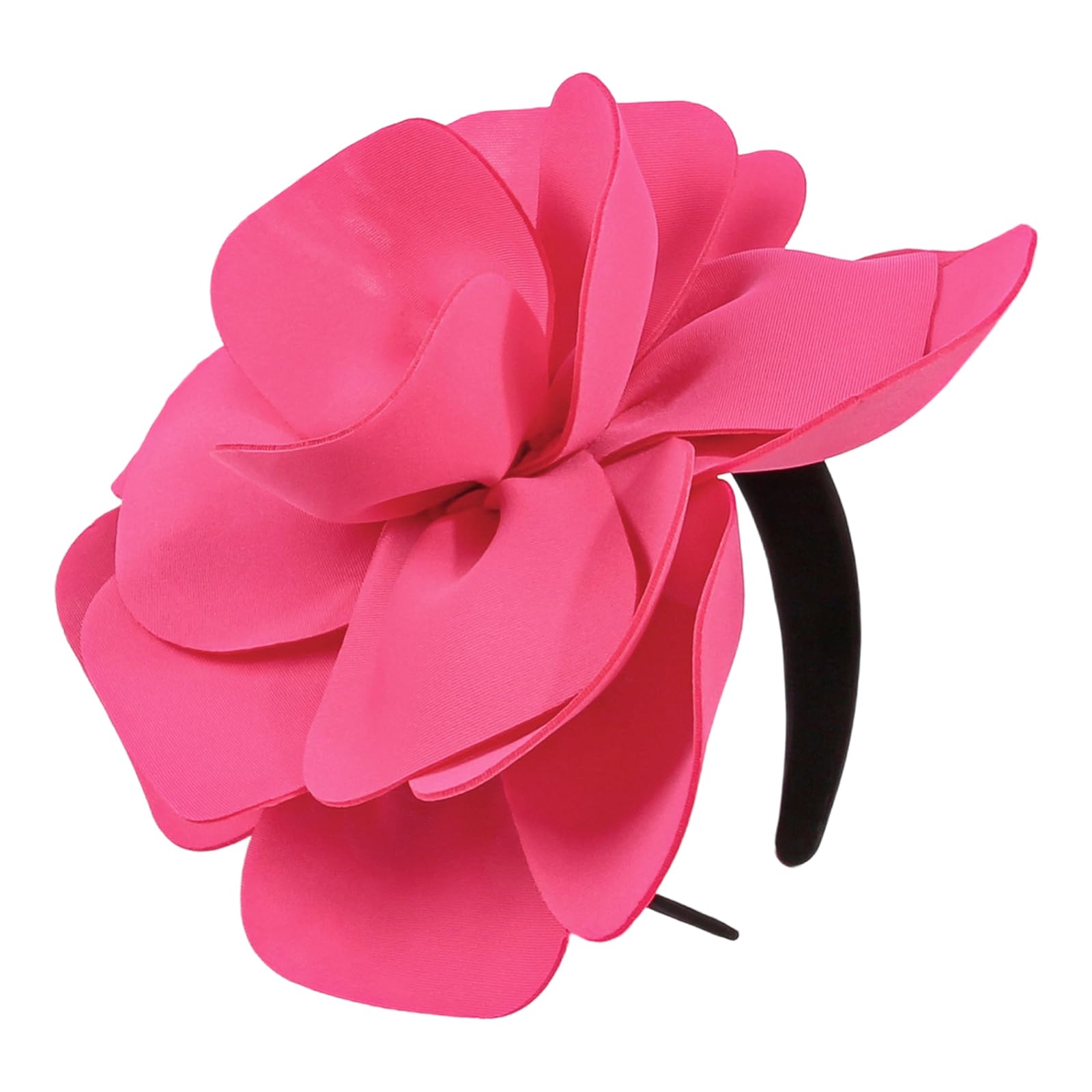 MICFENY Soft Cloth Floral Headpiece Women's Comfortable Hairband for Stage Shows Theatrical Event Bold Hair Ornament