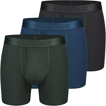 Mens Underwear 3 Pack Micro Modal Boxer Briefs Open Fly
