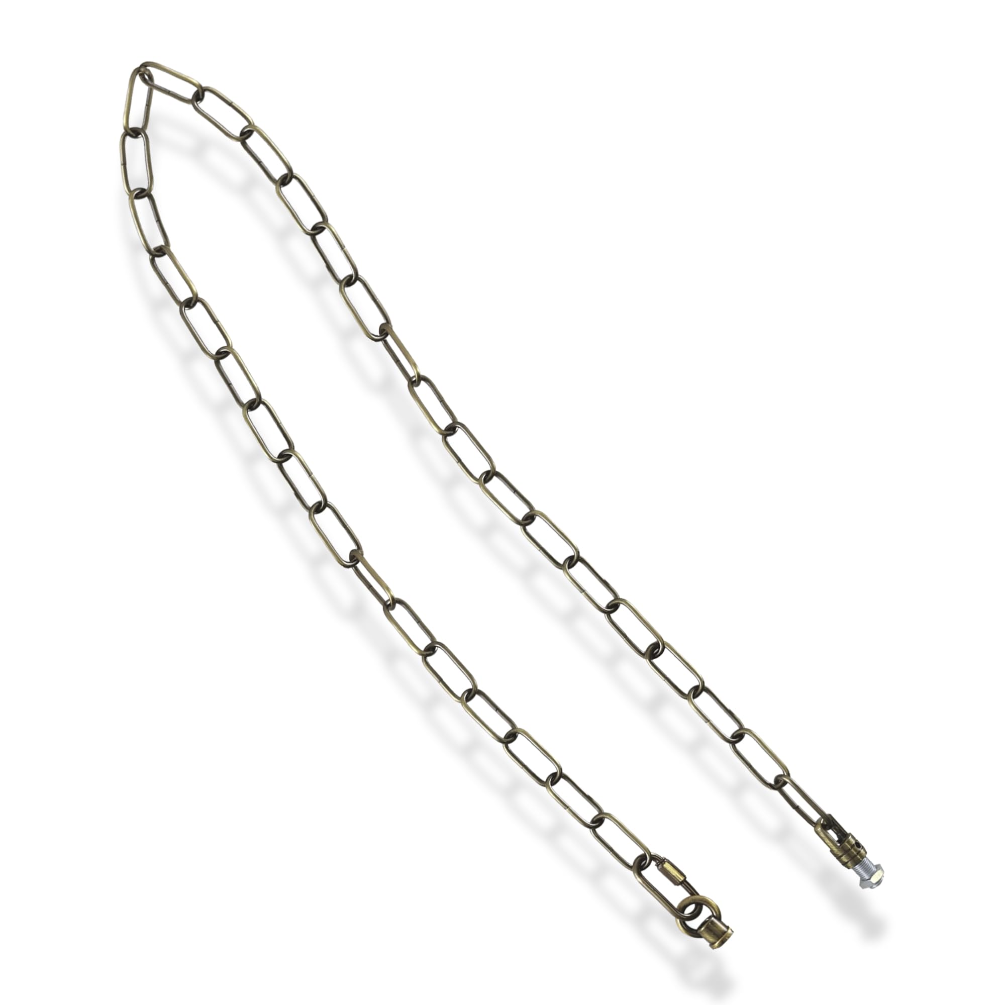 Light Chain Pendant Light Fixture Chain, Vintage Lighting Hanging Chain for lighting Ceiling lights, Pendant lights, Lamp fixtures, Chandeliers, for light weight. (Green Brass, Style2 (90CM))