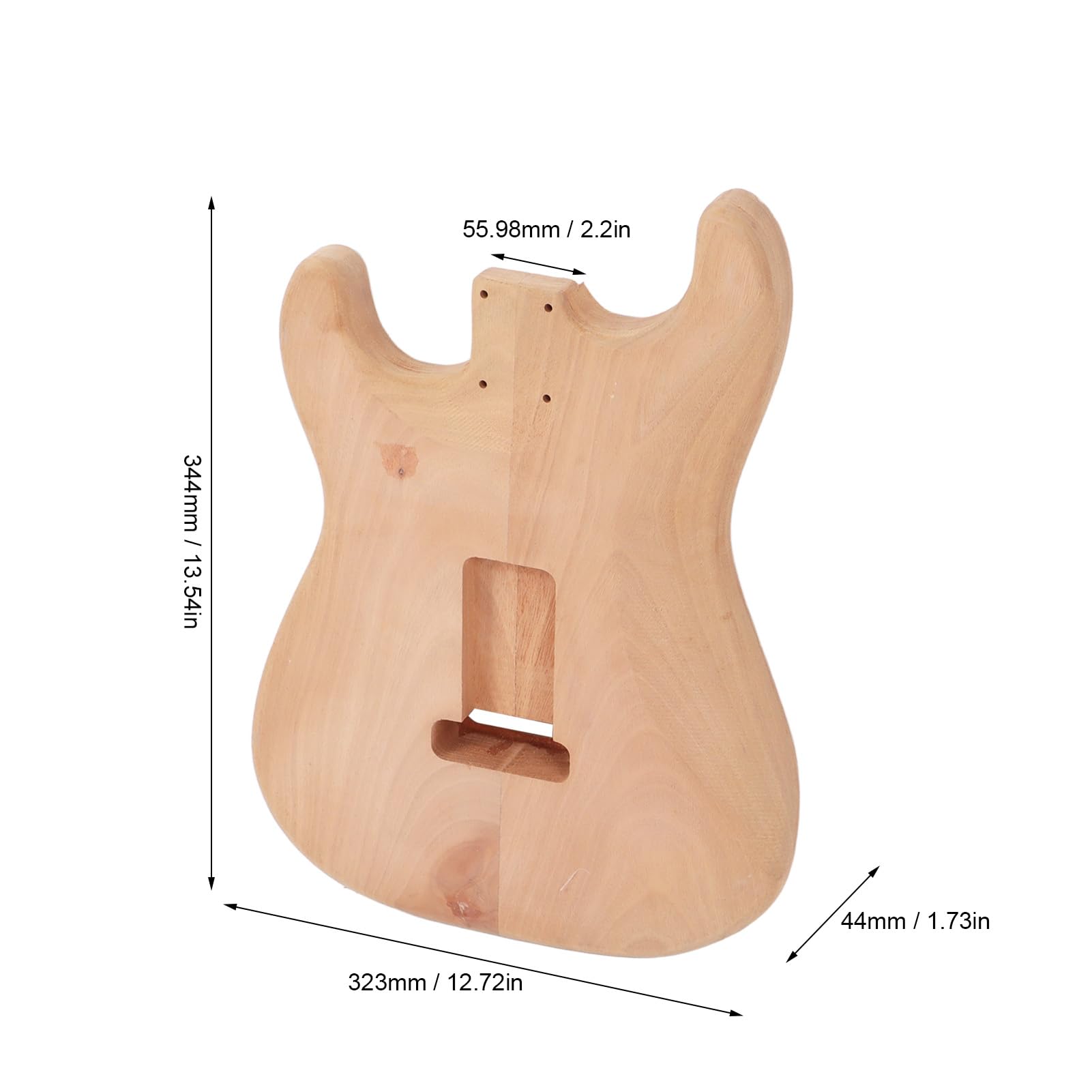 Barre per chitarra elettrica incompiuta, mogano fai da te professionale Blank Chitarra elettrica Sostituzione del corpo per musicisti professionisti o chitarrista esperto (GSB09)