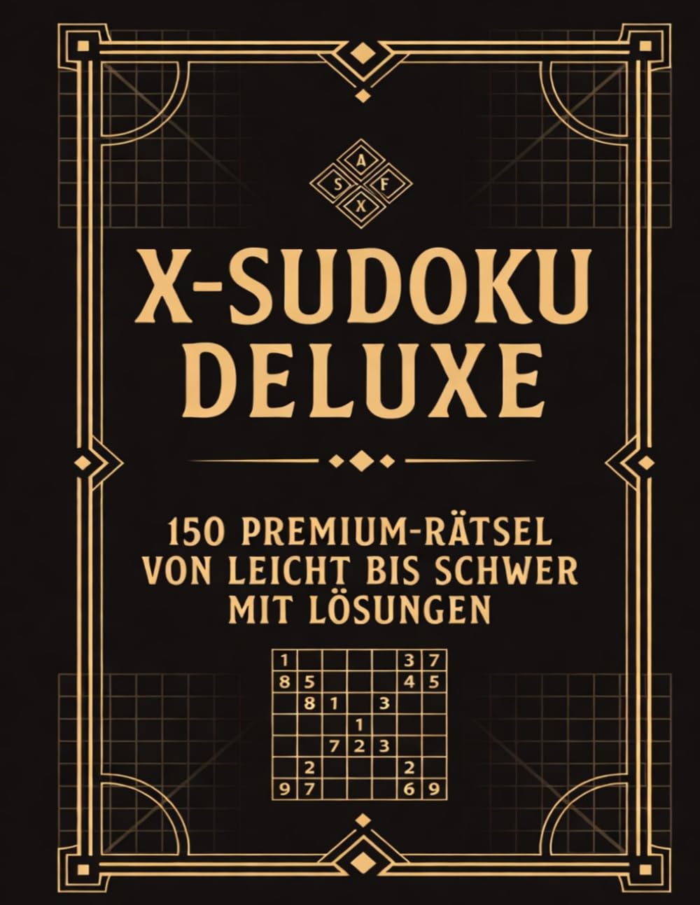 X-Sudoku Deluxe — 150 Premium-Rätsel von leicht bis schwer mit Lösungen: Herausfordernde Diagonal-Sudoku-Rätsel in fünf Schwierigkeitsstufen — klar ... und mit allen Lösungen am Ende des Buches