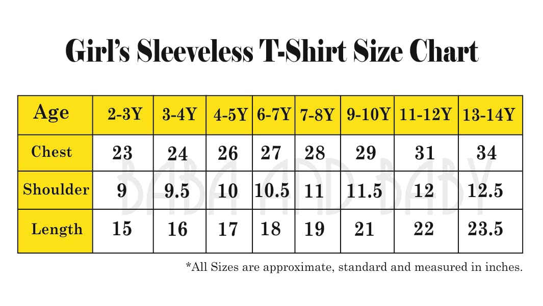 BABA AND BABY Kids Top Cotton Printed Sleeveless Tshirt for Girls Pack of 3 (3-4 Years, Pack of 3-A) 2