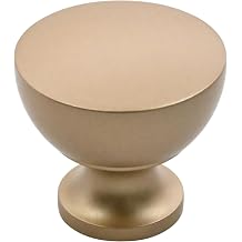 Alzassbg Champagne Copper Flat Round Cabinet Knobs 10 Pack, AL6013SCG