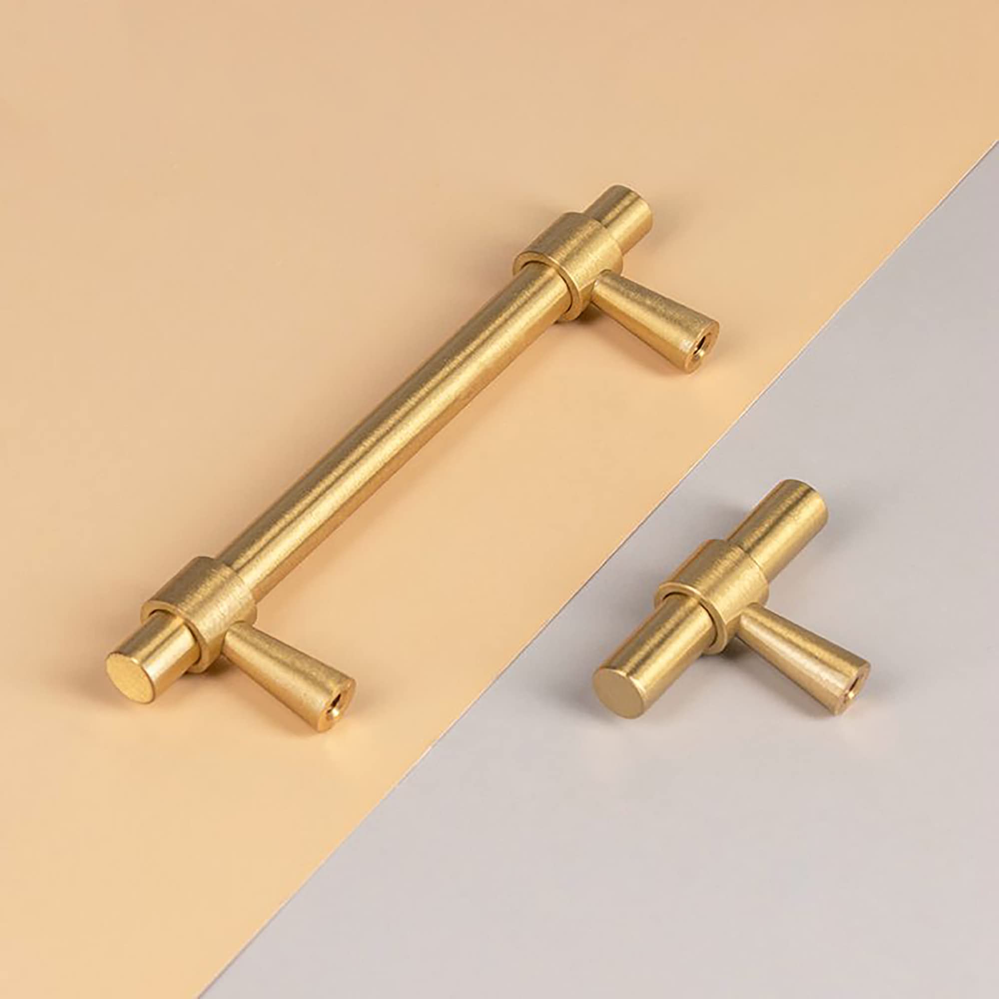 MANTARA B-0054-T Brass Furniture Cabinet Handle Black Kitchen Drawer pulls Pure Copper Brass Handle Drawer Cabinet Closet Door Small Handle Cabinet Door Gold. (Pack of 1)-image-18