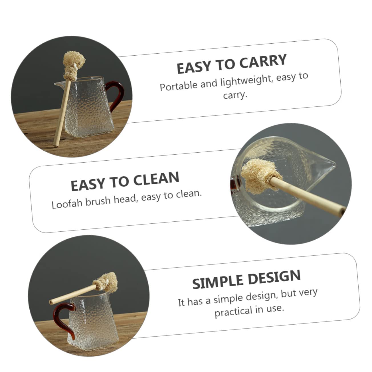 Cepillo limpiador de botellas de agua, herramienta de limpieza multipose, cepillo de esponja para botellas, tubos, frascos y ollas de cocina, solución eficaz de lavado de botellas, duradero y fácil de