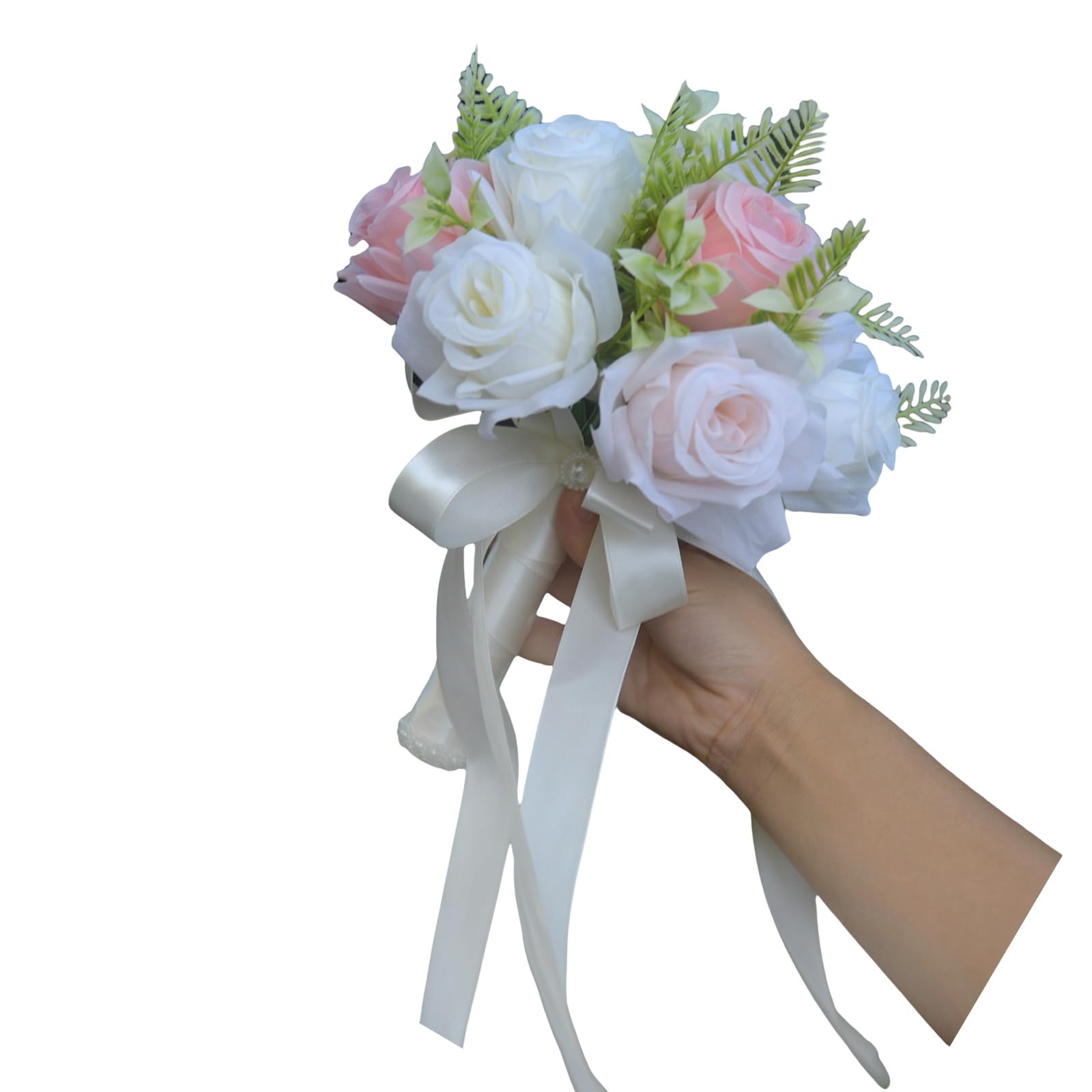 Bridal Bouquet, Realistic Rose Flower for Wedding or Special Occasion Artificial Flower Wedding Bouquet Silk Flower