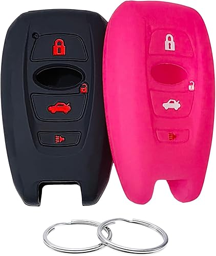 Funda de goma de silicona para llavero compatible con Subaru Ascent BRZ Crosstrek Forester Impreza Legacy Outback WRX WRX STI XV Crosstrek