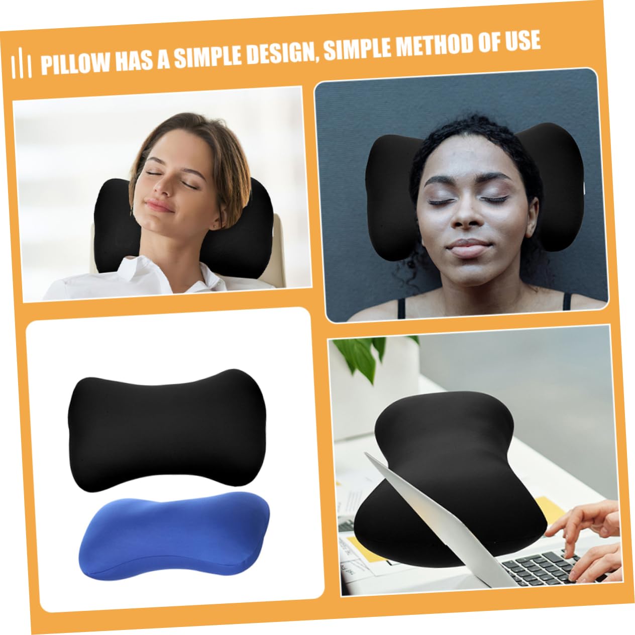 Sosoport 4pièces Oreiller De Voyage Portable Mousse Coussin De Soutien pour Cou pour Bureau Et Camping Confort Optimal Voiture