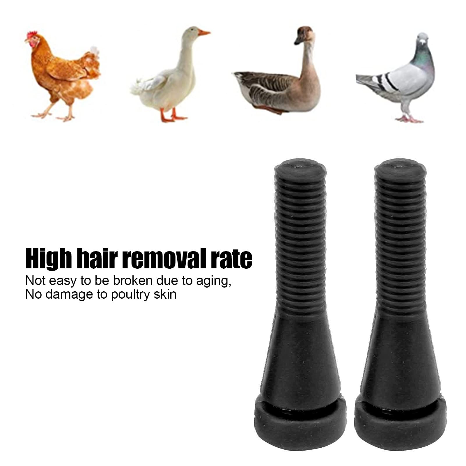 50 Pezzi Dita Di Gomma Per Depennatrici - Ricambio Per Macchine Spennatrici Pollame, Nero