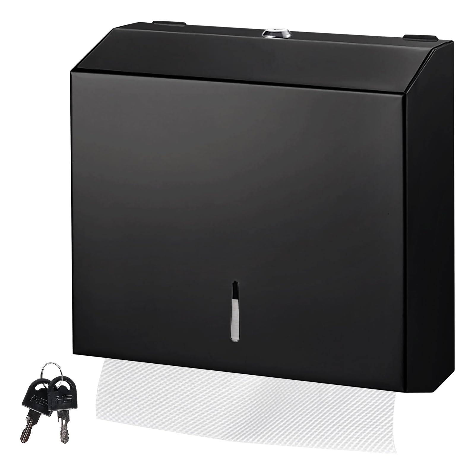Dispensador de toallas de papel de acero inoxidable,28.2×26.2×10CM toallero de papel,dispensador de toallas para toallas de papel,dispensador de papel de acero inoxidable para baños y lugares públicos