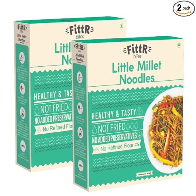 Little Millet Healthy Noodles | No Maida | No MSG | Not Fried | Pack of 2-2 x 192 G